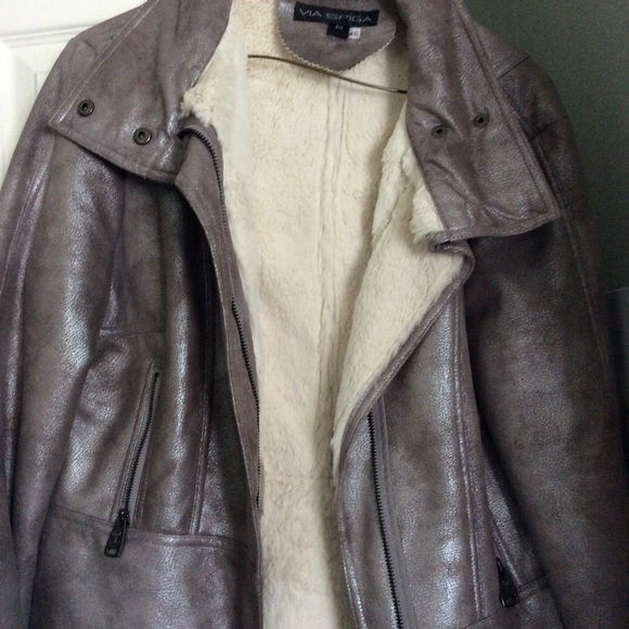 Fuzzy metallic moto jacket - Picture 5 of 5